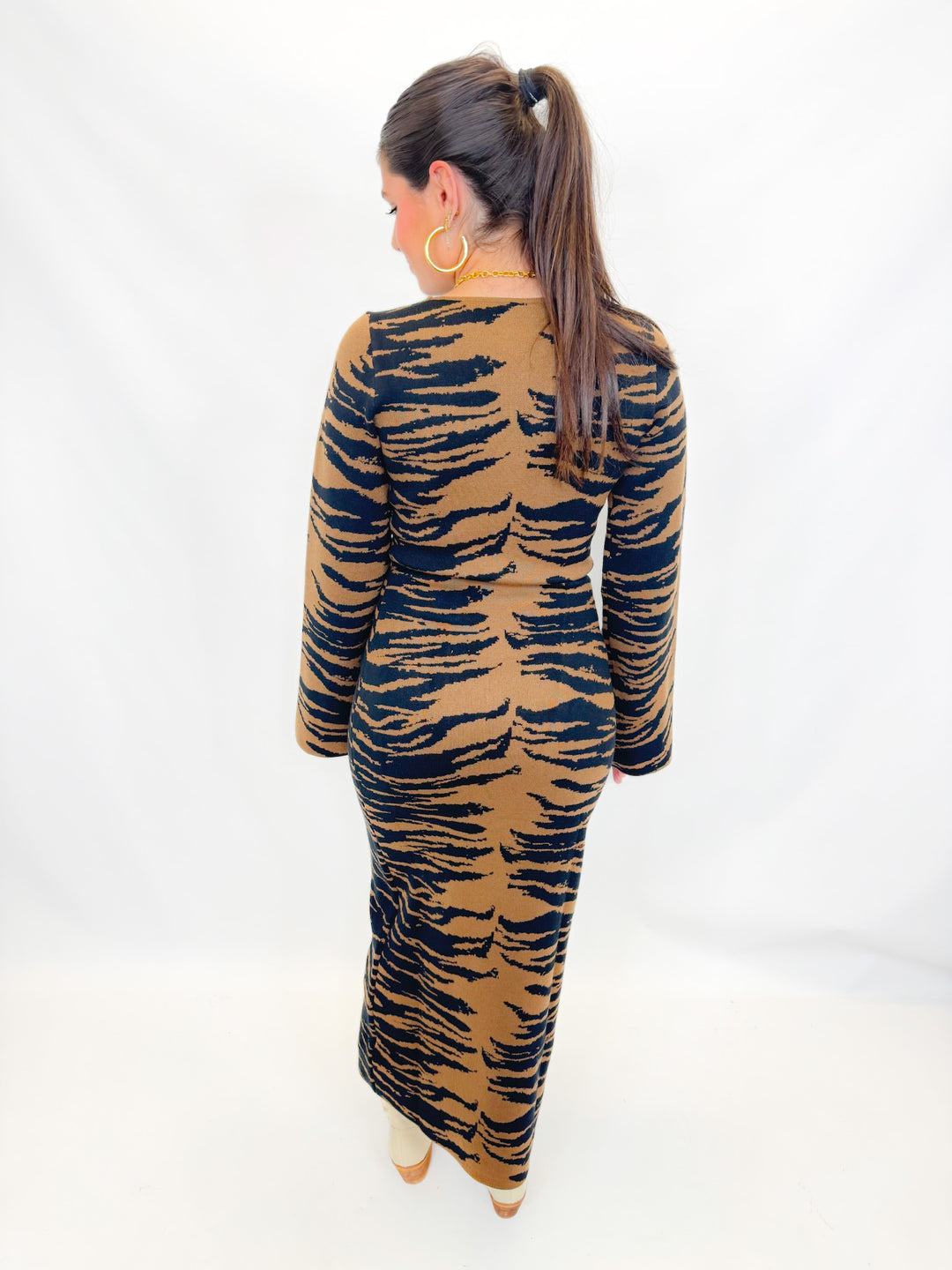 WALK THE LINE MIDI DRESS