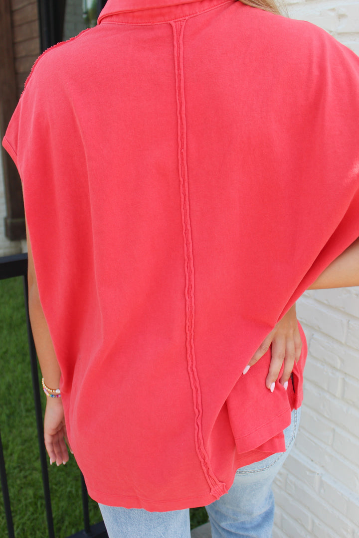 HALLIE COLLARED TOP