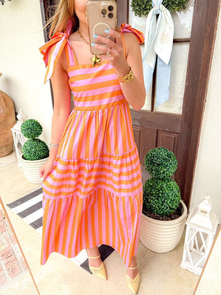 THE TANGERINE DREAM MIDI DRESS