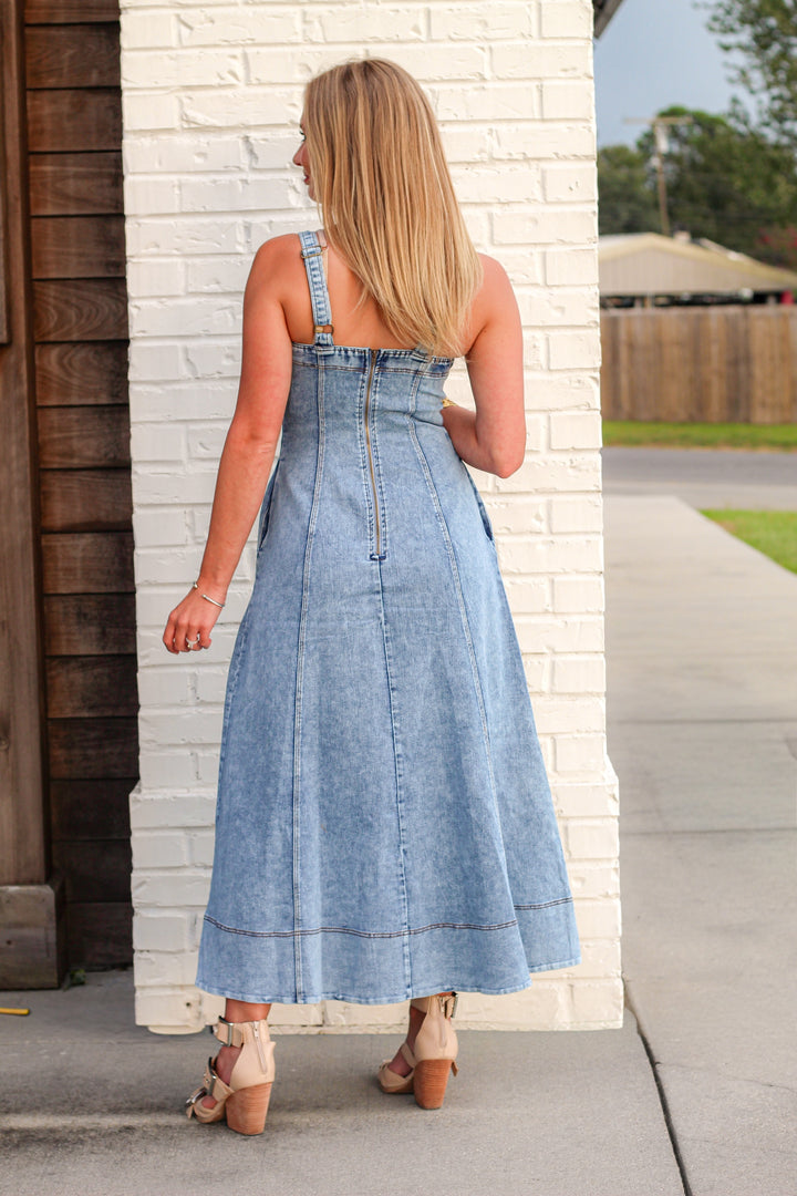 KATIE DENIM MAXI DRESS