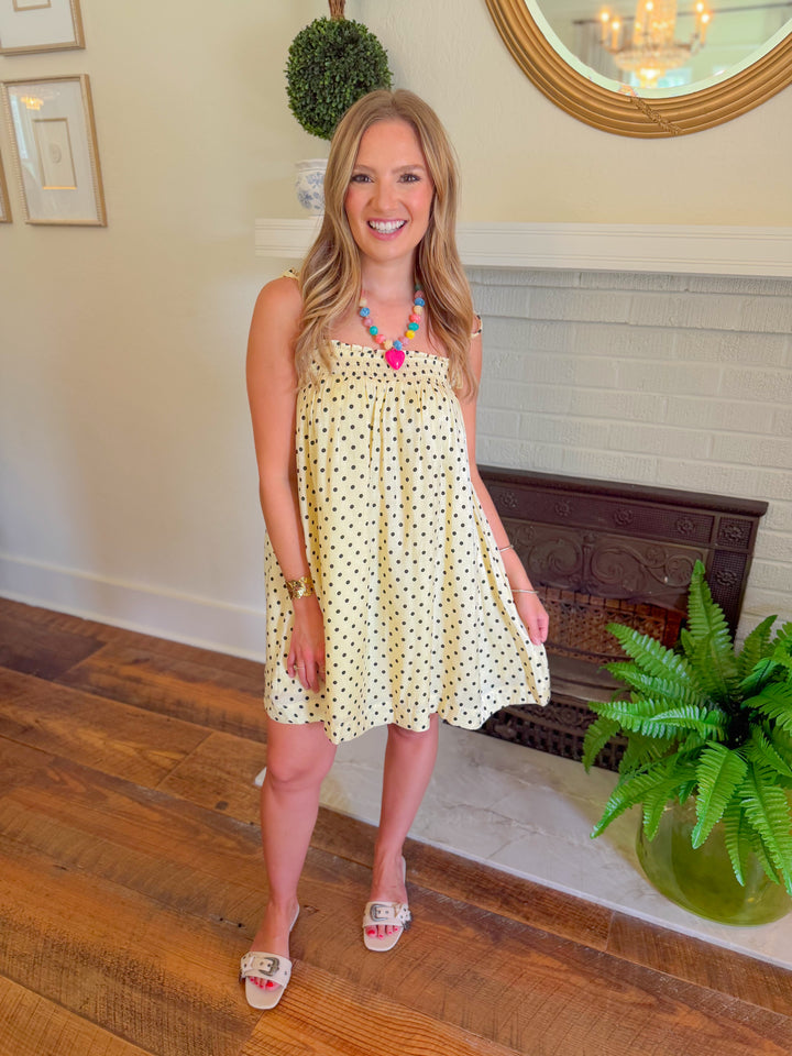 JUST MY TYPE POLKA DOT DRESS