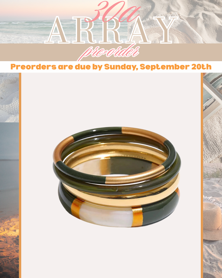 PREORDER - THE SOCIALITE BANGLE SET - WATERPROOF
