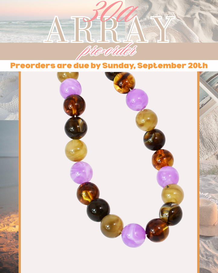 PREORDER - POP OF JOY PURPLE &amp; AMBER NECKLACE