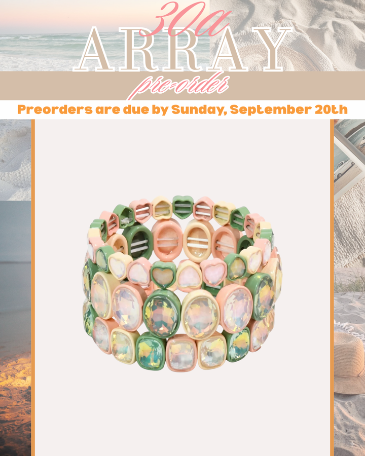 PREORDER - SAGE CORAL HEARTS STACK SET