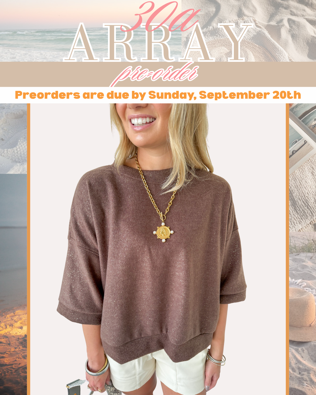 PREORDER - SHIMMER SHORT SLEEVE SWEATER
