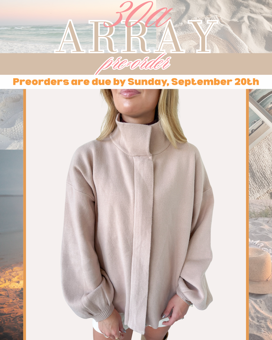 PREORDER - MOCK NECK SWEATER JACKET