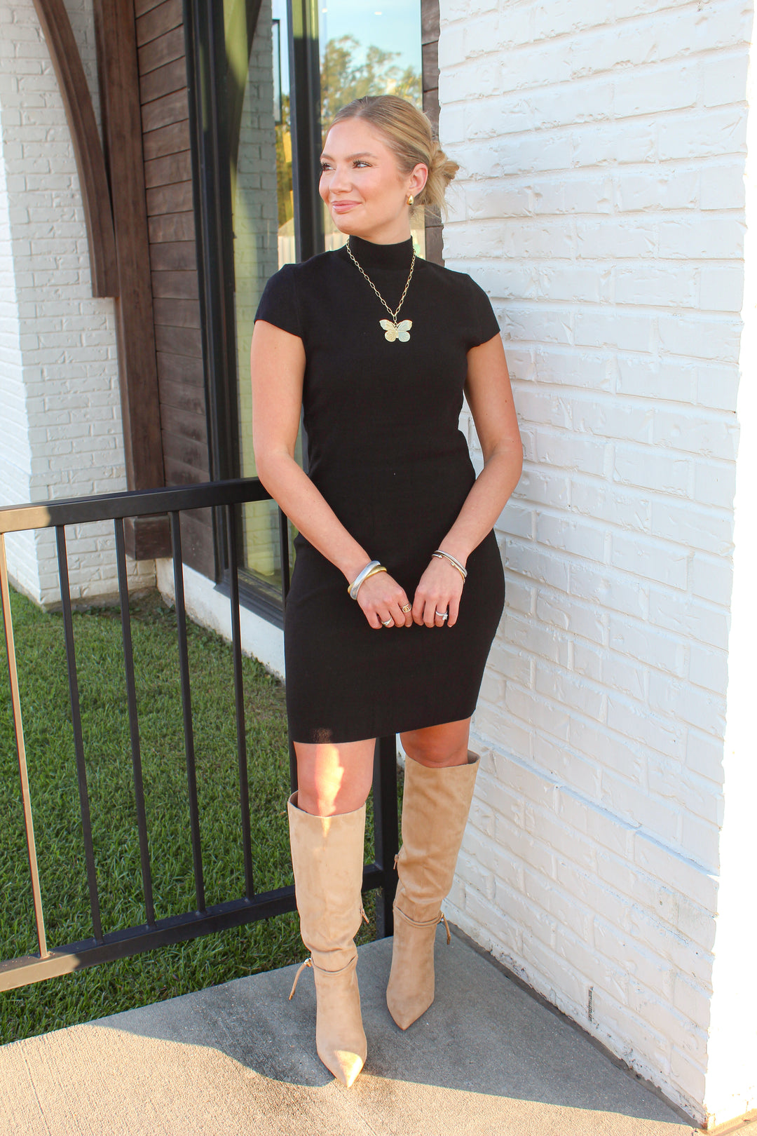 THE CLASSIC CAP SLEEVE KNIT DRESS