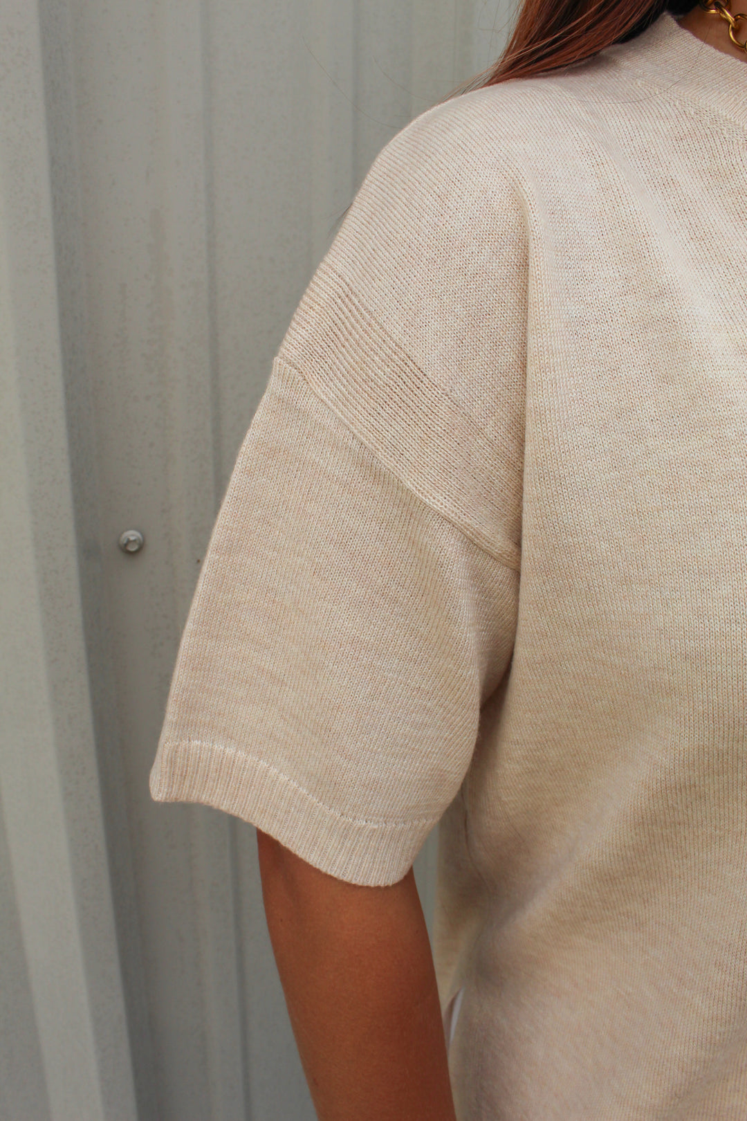 BETTER BASICS SHORT SLEEVE KNIT TEE
