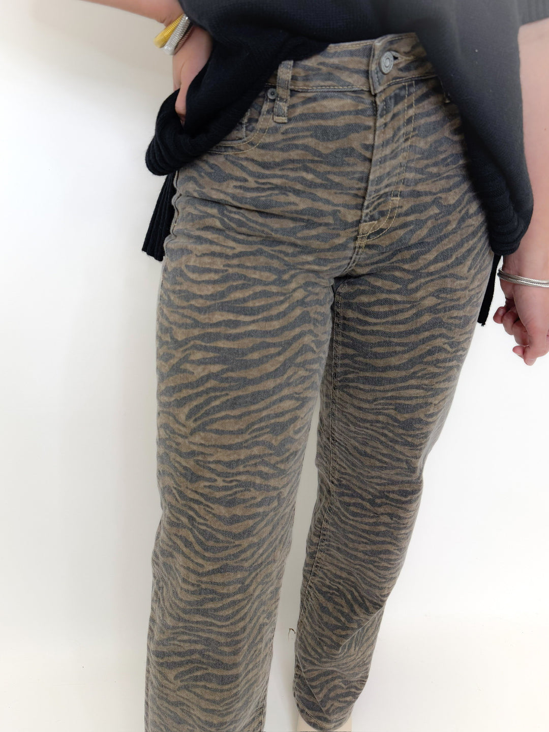LOGAN HIGH WAIST STRAIGHT LEG JEAN - TIGER
