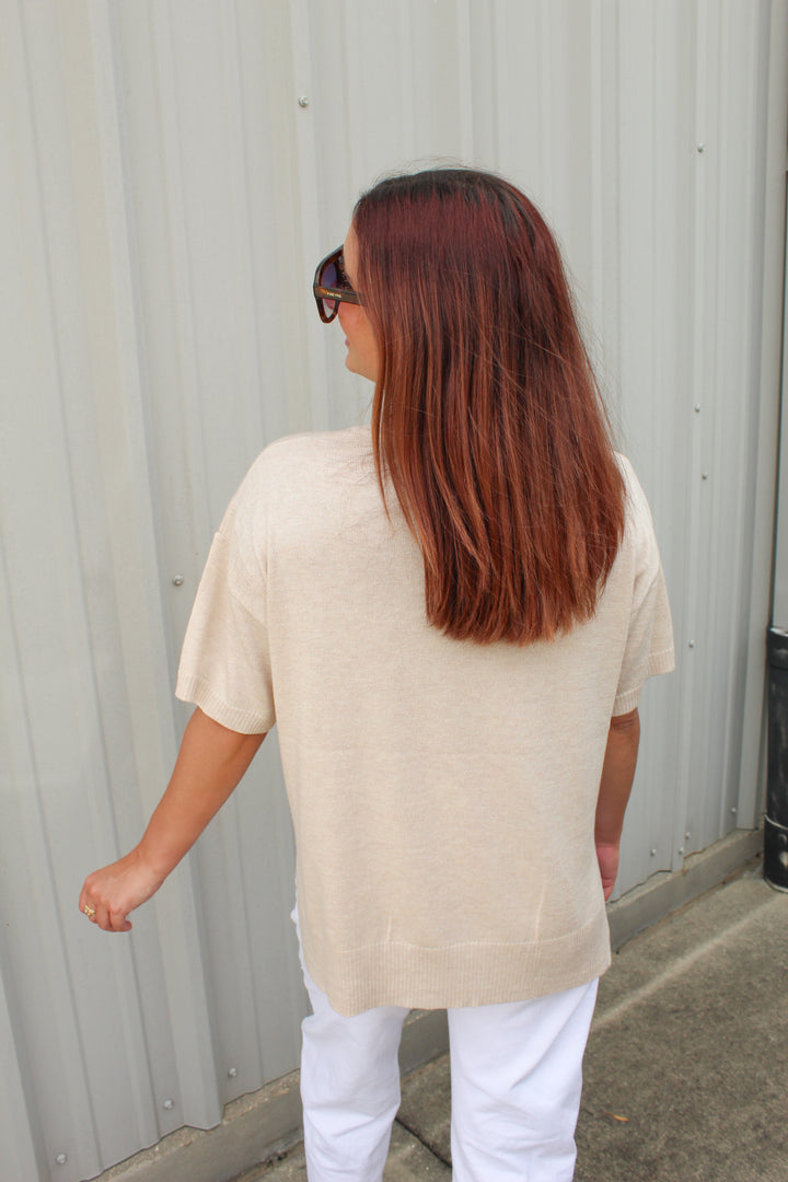BETTER BASICS SHORT SLEEVE KNIT TEE