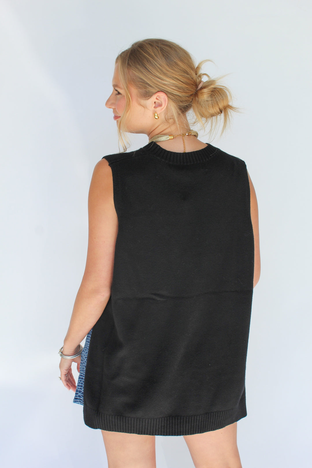 CAMILA HIGH-LOW SLEEVELESS KNIT TANK