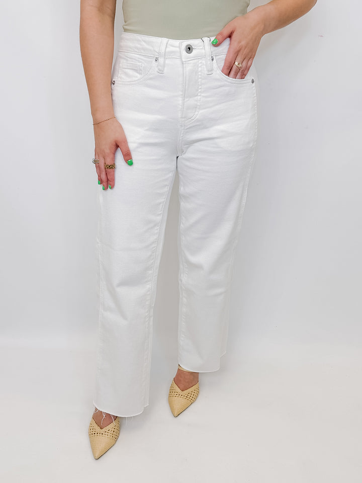 THE SMOOTH STRUCTURE WIDE LEG JEAN