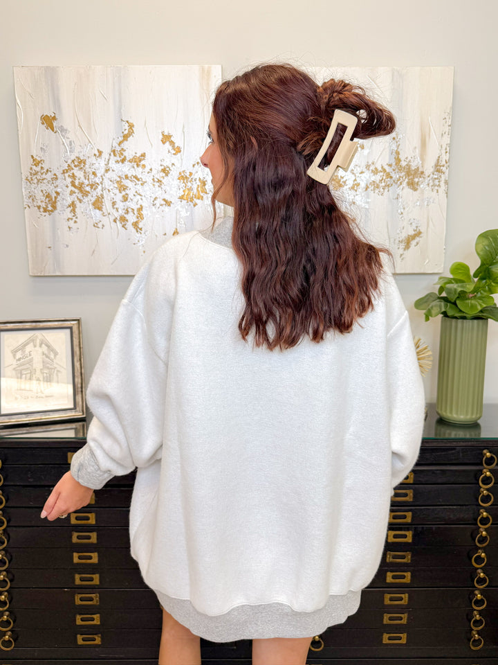 REVERSIBLE HALLOWEEN MOCK NECK SWEATSHIRT
