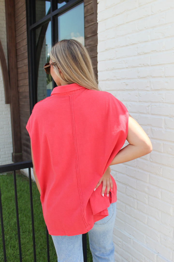 HALLIE COLLARED TOP