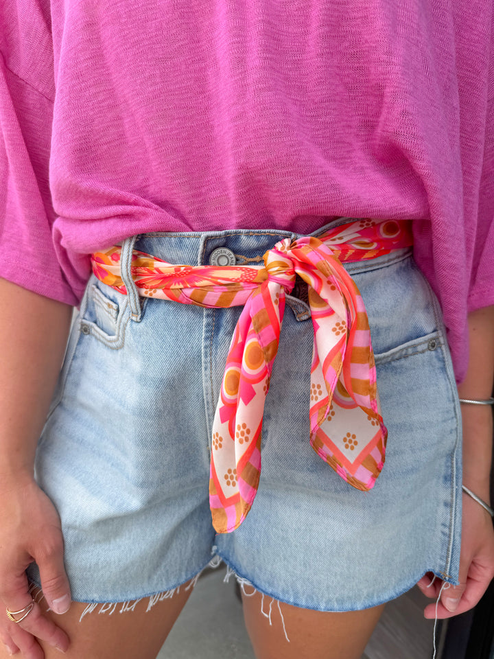 ANDI FLOWER PRINT BANDANA SCARF