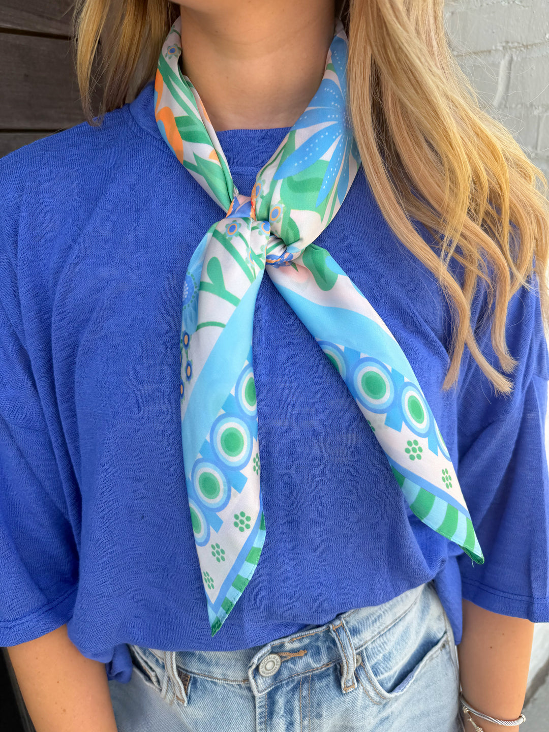 ANDI FLOWER PRINT BANDANA SCARF