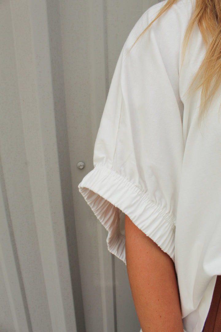 AMBER OVERSIZED ELASTIC CUFF TOP