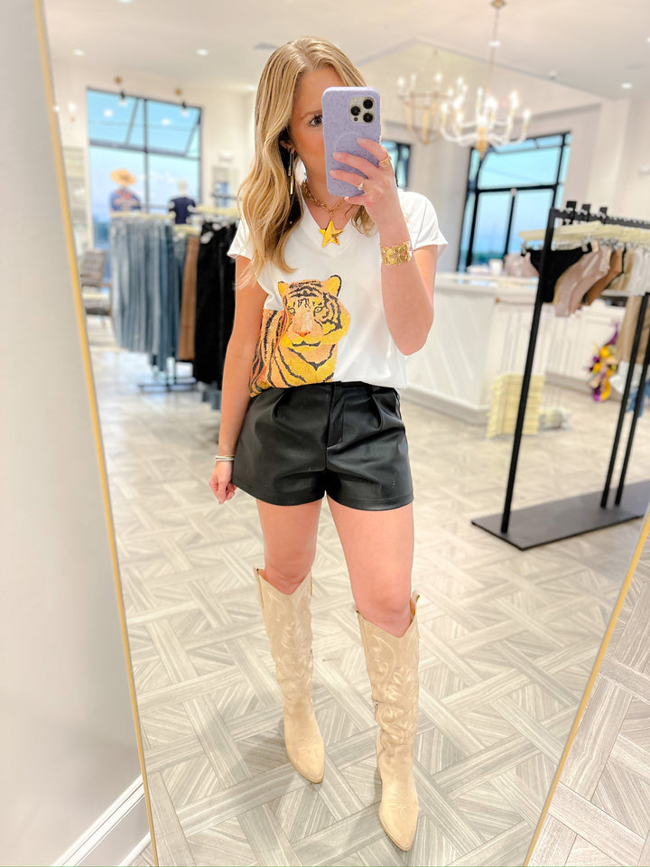 WRAP-AROUND TIGER V-NECK