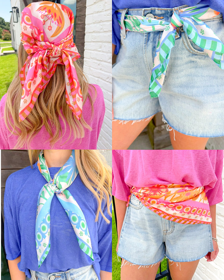 ANDI FLOWER PRINT BANDANA SCARF