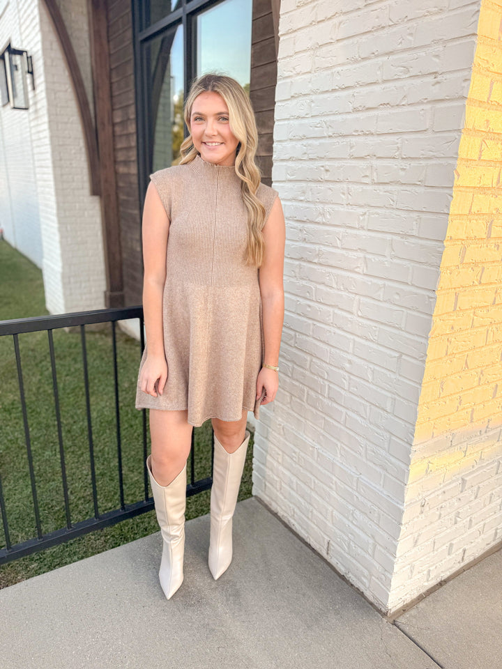 LUCY SLEEVELESS SWEATER DRESS