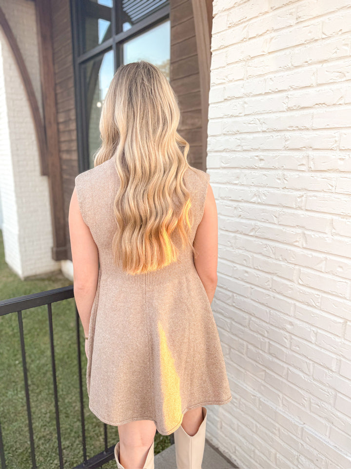 LUCY SLEEVELESS SWEATER DRESS