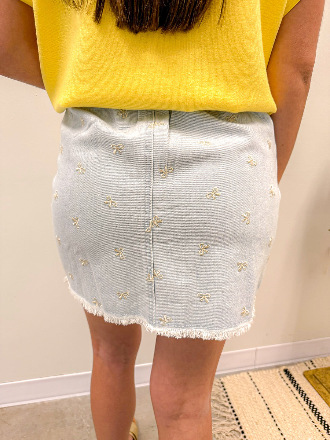 DENIM BOW SKIRT