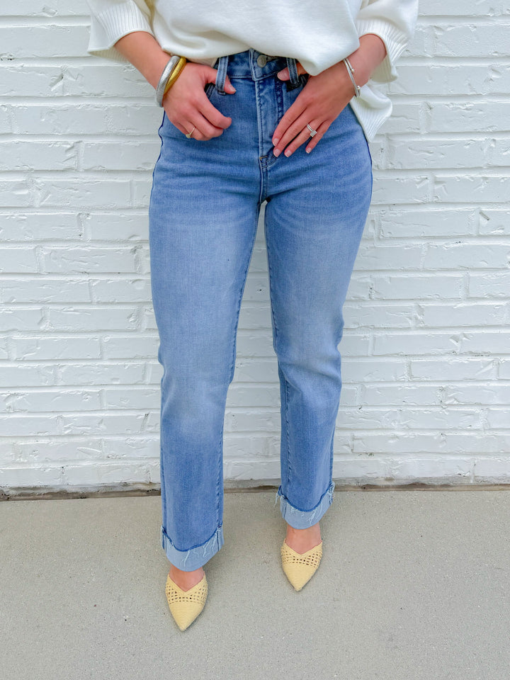 JADE HIGH RISE STRAIGHT LEG JEAN