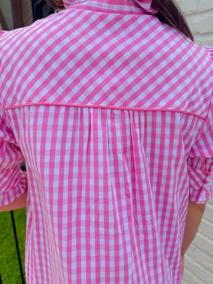 DARLING DETAILS GINGHAM DRESS