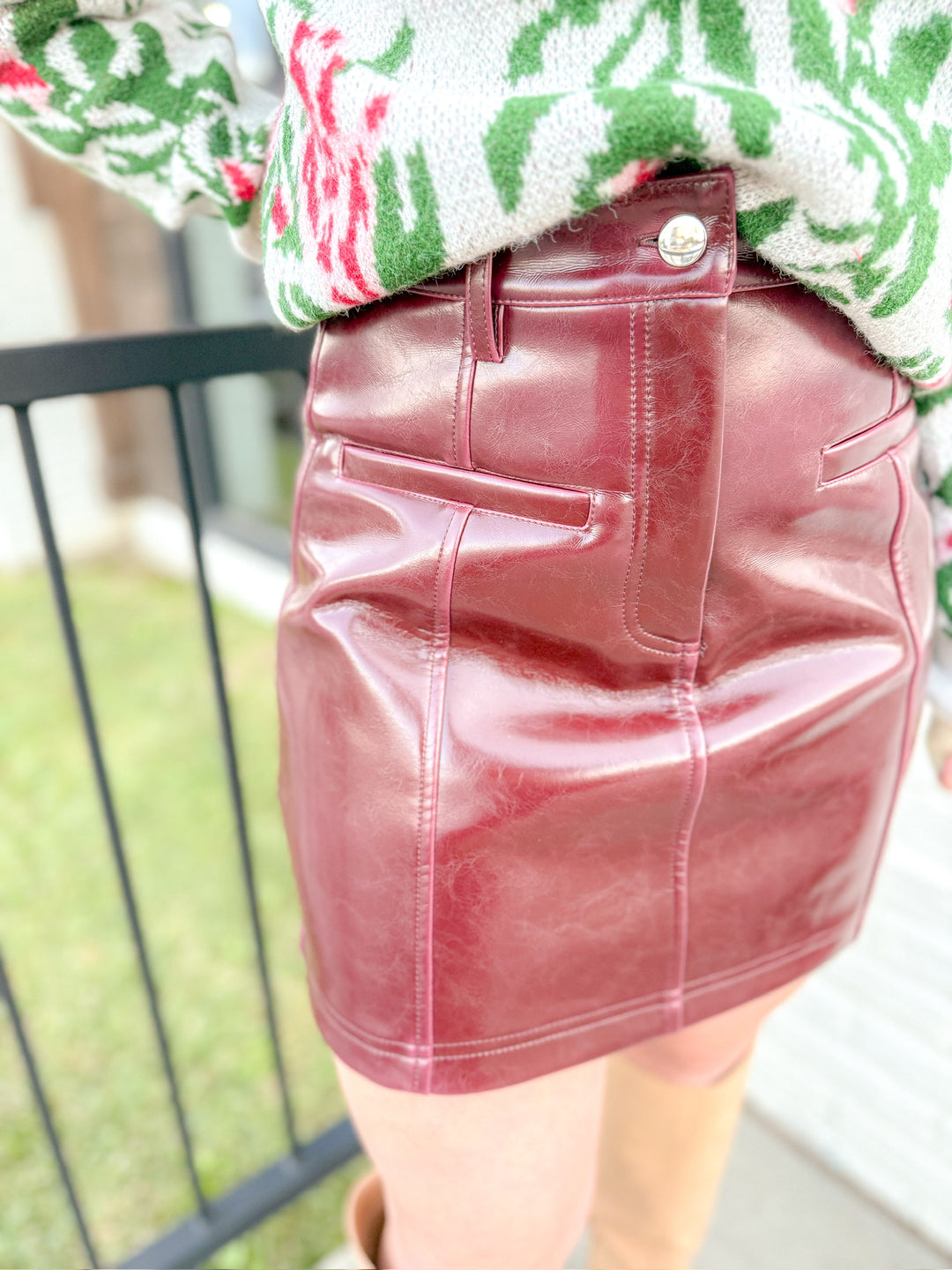 MERLOT SHINE SET SKIRT