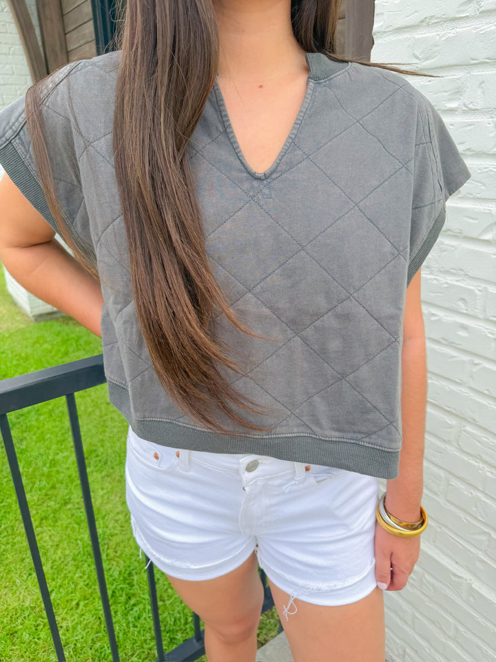 ONYX QUILTED TOP