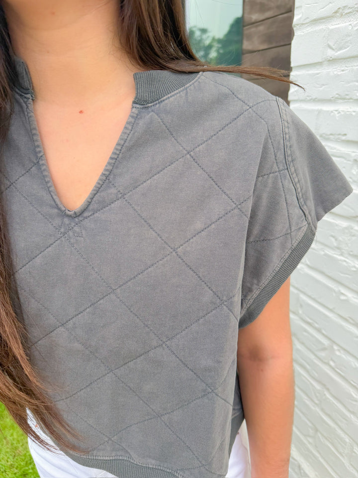 ONYX QUILTED TOP