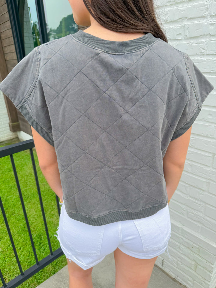 ONYX QUILTED TOP