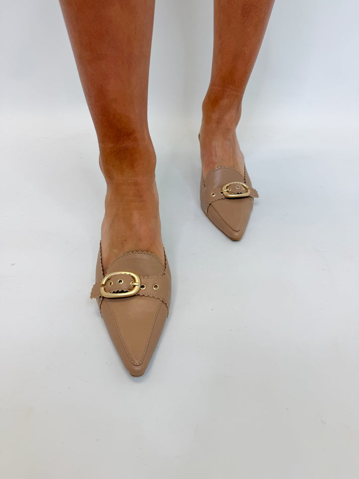 NATASHA NUDE MULE HEEL