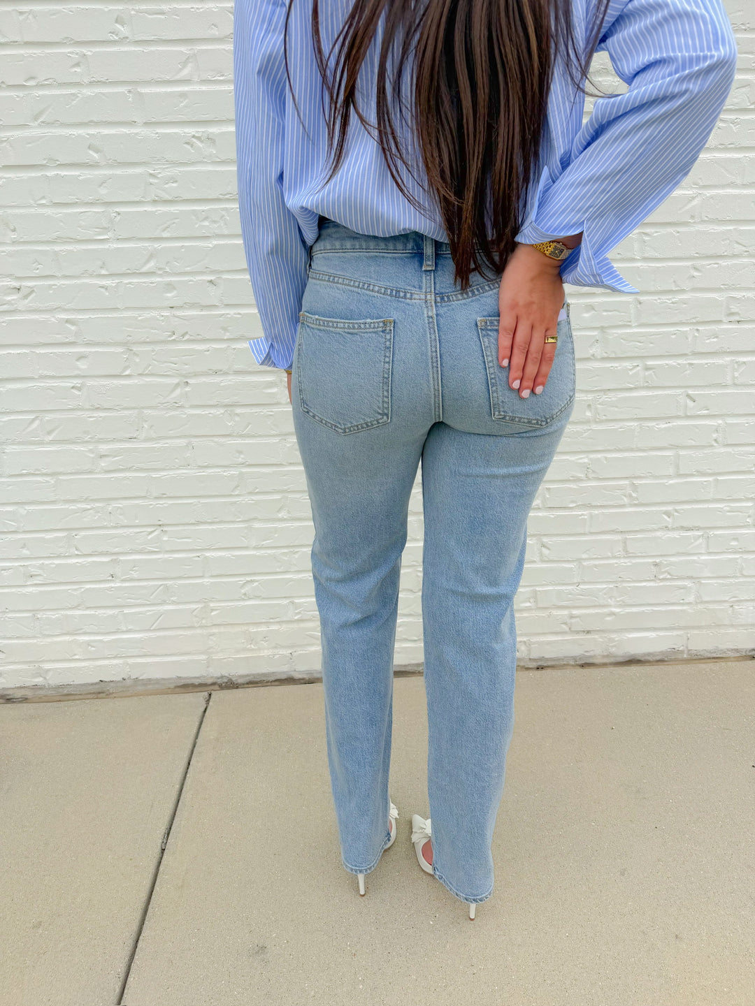 ALEKS MID RISE STRAIGHT LONG JEAN