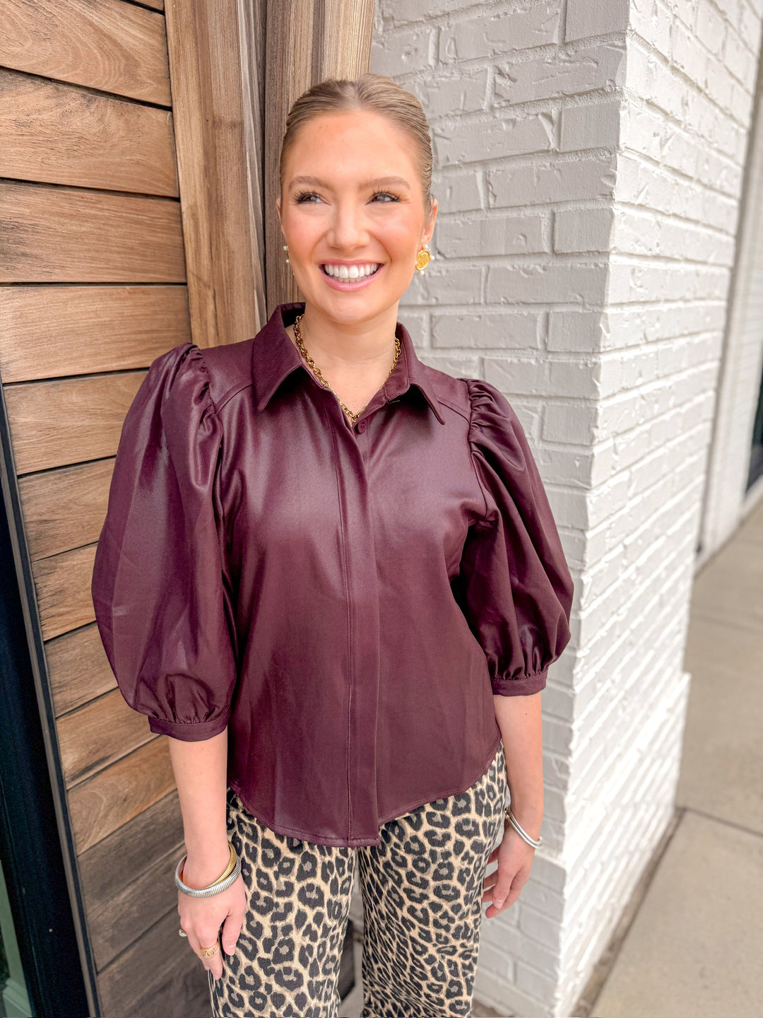MIDNIGHT MERLOT BLOUSE