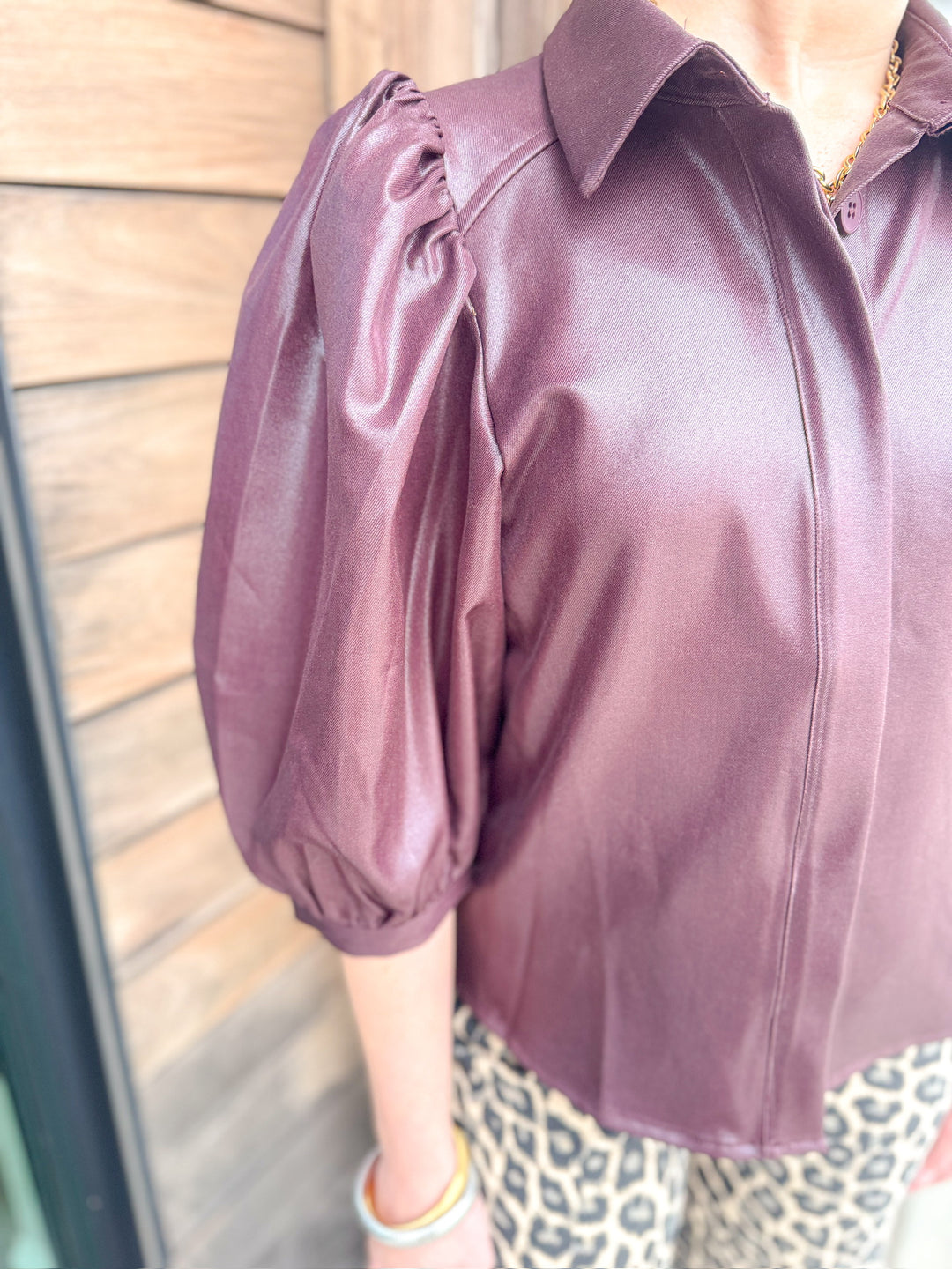 MIDNIGHT MERLOT BLOUSE