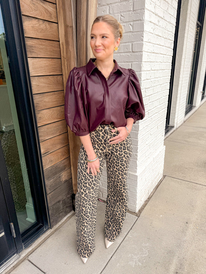 MIDNIGHT MERLOT BLOUSE