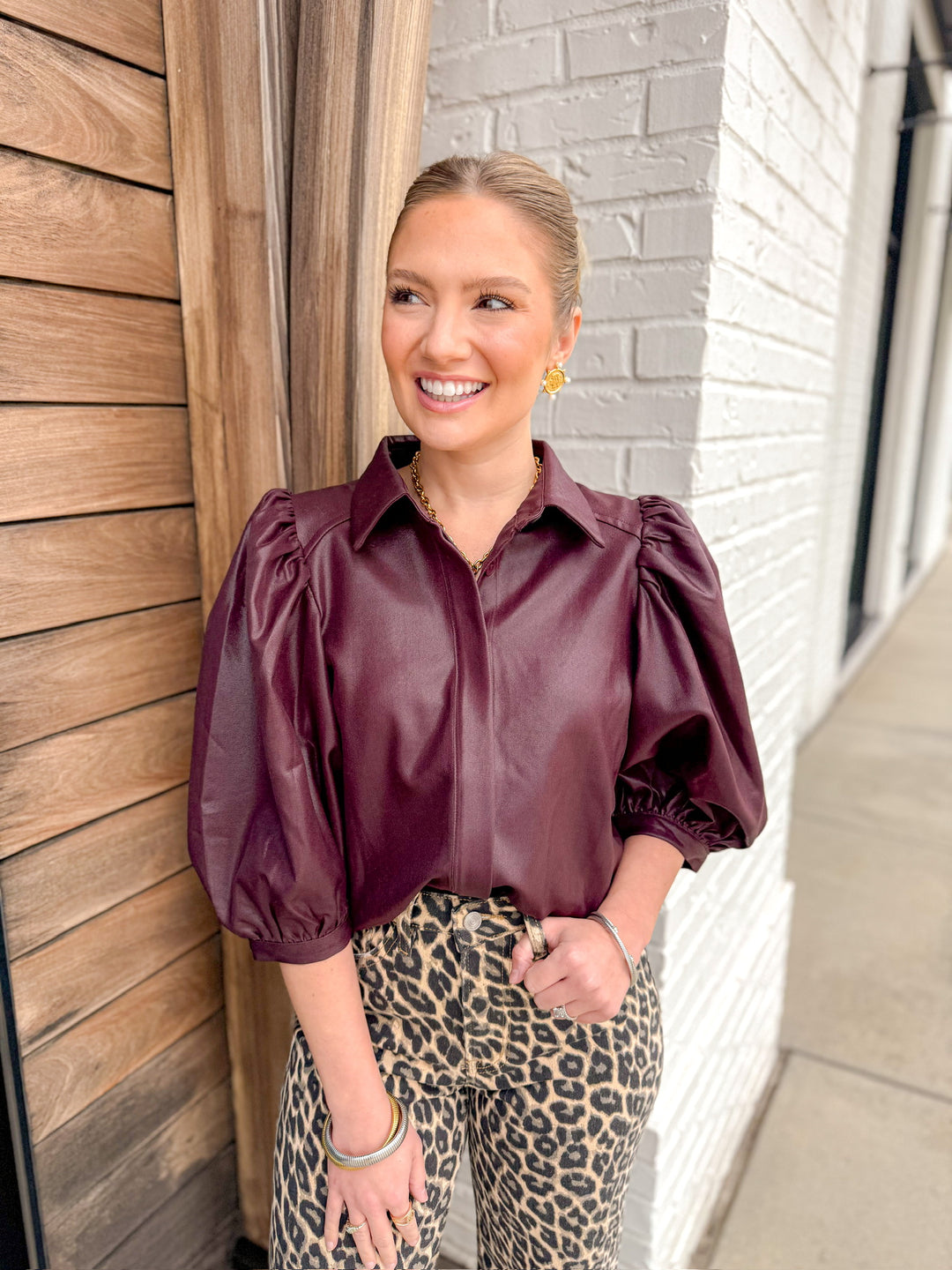 MIDNIGHT MERLOT BLOUSE