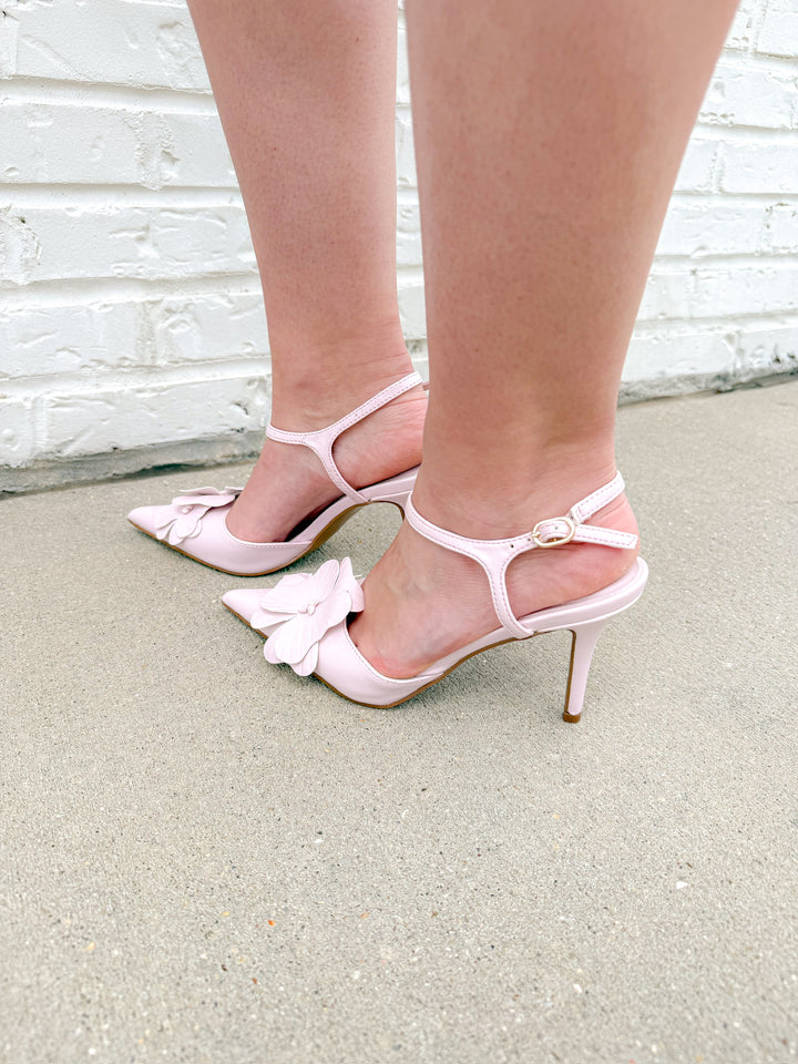 FLOWER HOUR HEEL - BLUSH