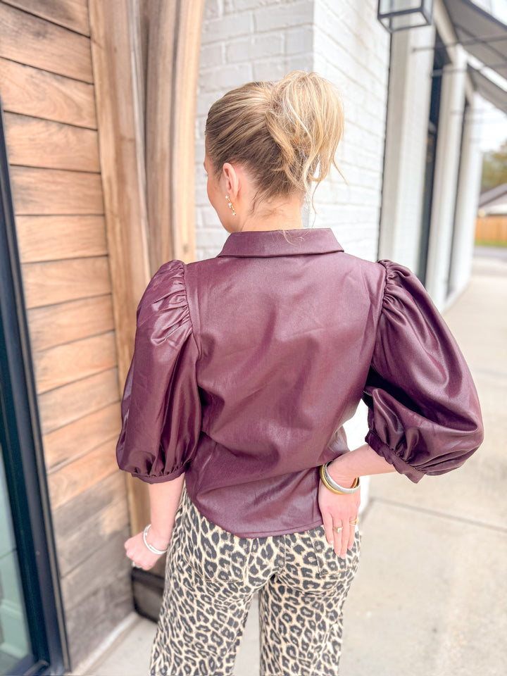 MIDNIGHT MERLOT BLOUSE