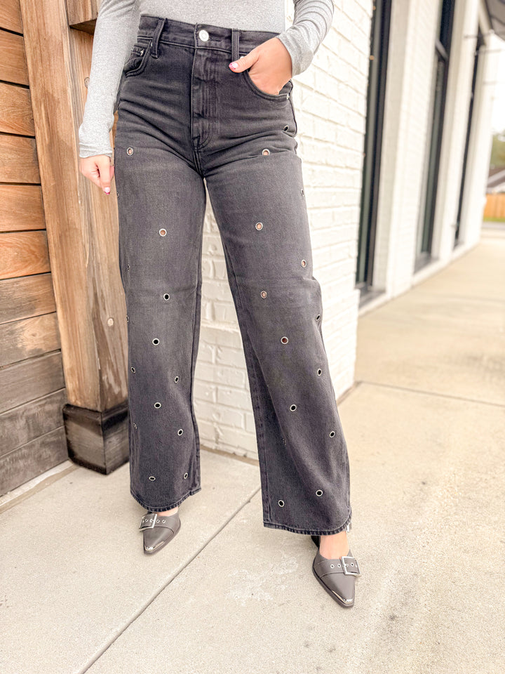 HENDRIX HIGH RISE BAGGY - BLACK