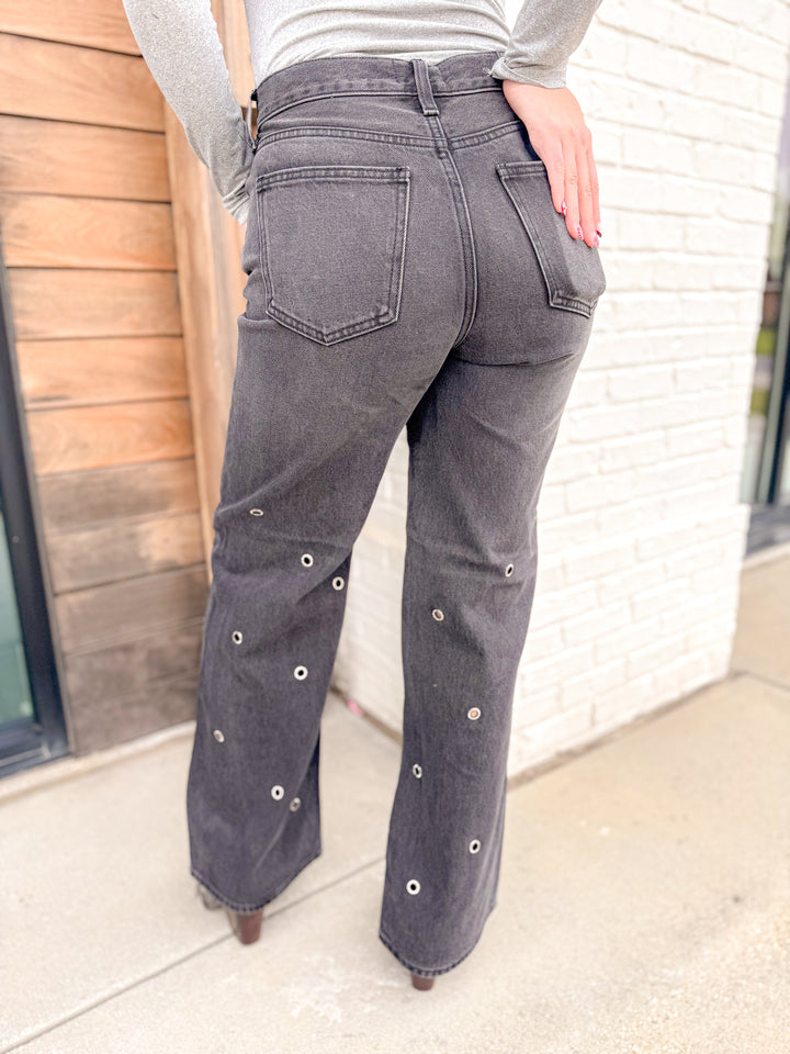 HENDRIX HIGH RISE BAGGY - BLACK