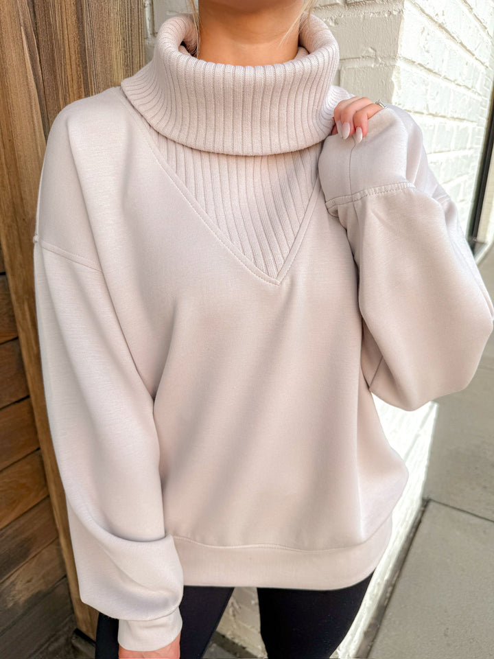 RIBBED HAVEN TURTLE NECK PULLOVER