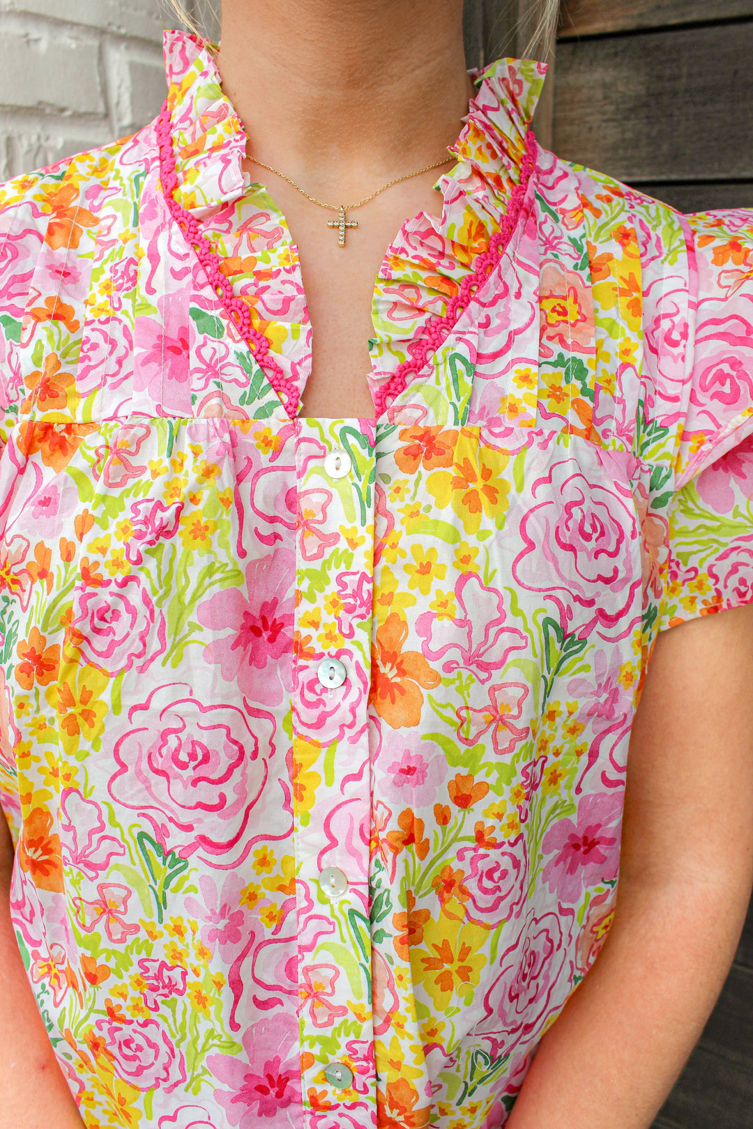 SUNLIT FLORAL BLOUSE