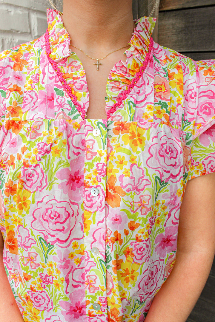 SUNLIT FLORAL BLOUSE