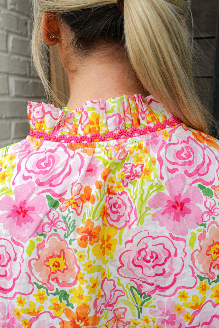 SUNLIT FLORAL BLOUSE