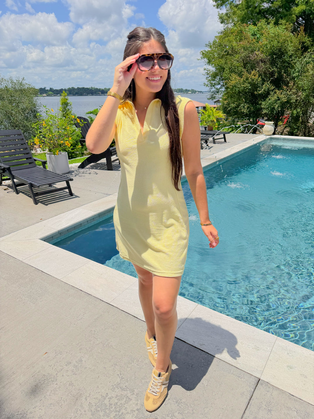 COOLING THINGS OFF TERRY CLOTH DRESS