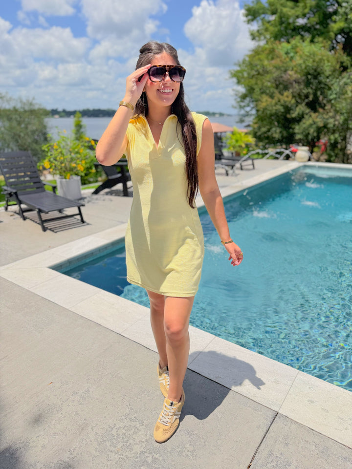 COOLING THINGS OFF TERRY CLOTH DRESS