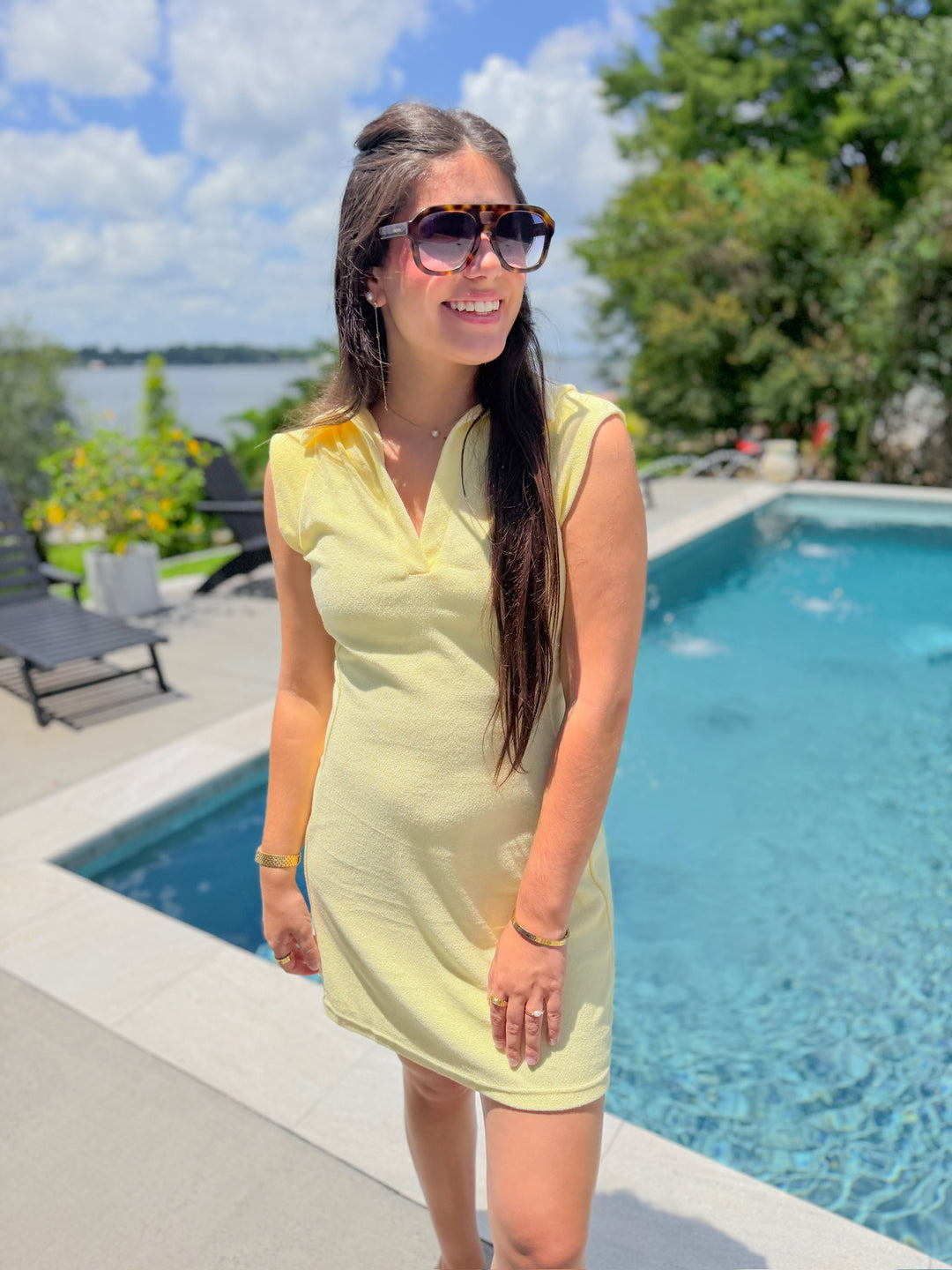 COOLING THINGS OFF TERRY CLOTH DRESS