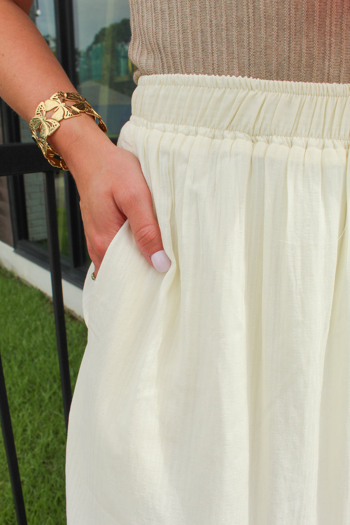 LOVELY IN LACE TRIM MAXI SKIRT